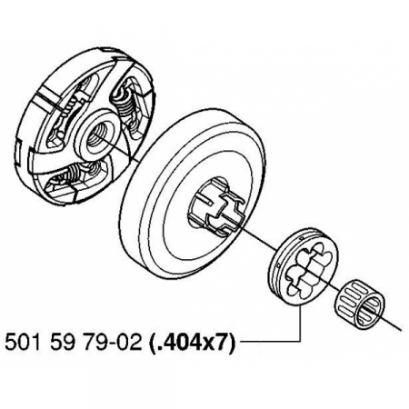 Ведущая звездочка 404"X7 HUSQVARNA 5015979-02 - Фото 2