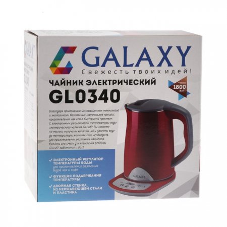 Чайник электрический Galaxy GL 0340 Красный - Фото 3