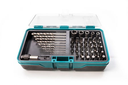 Makita  B-28628 Набор 48шт,биты SL\Рh\Pz\H,9 сверла по мет,маг держатель