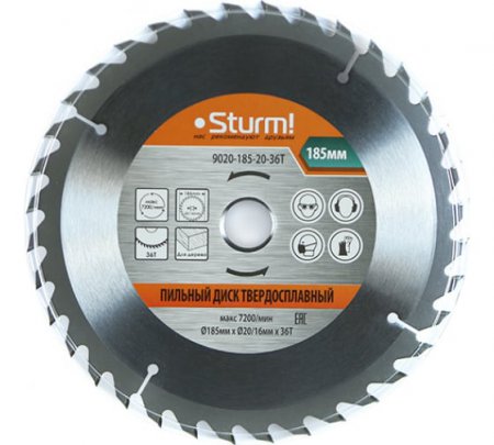 Пильный диск STURM 9020-185-20-36T - Фото 1