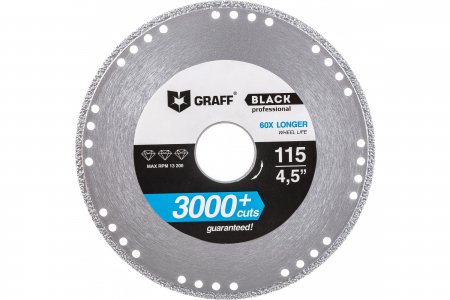 Алмазный диск по металлу GRAFF black115 - Фото 2