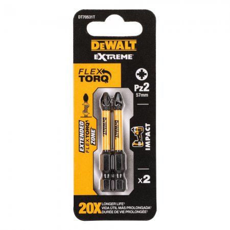 Биты ударные DeWalt DT70531T-QZ PZ2 - Фото 1