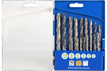 Набор сверел комбинированный (18 шт) ПРАКТИКА "Профи" 640-391 - Фото 2 Набор сверел комбинированный (18 шт) ПРАКТИКА "Профи" 640-391 - Фото 2