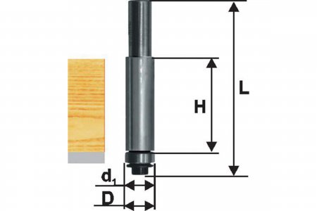 Фреза кромочная прямая по дереву ЭНКОР 28055