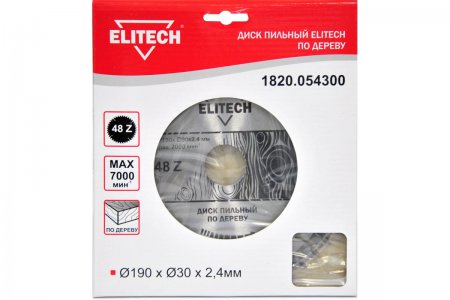 Диск пильный ELITECH 1820.054300