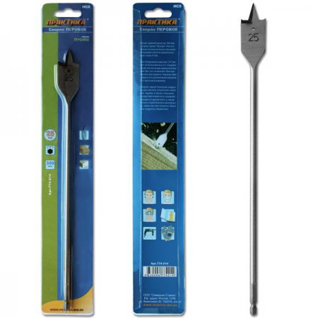 Сверло по дереву перовое ПРАКТИКА 25 х 300 мм