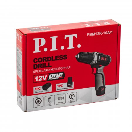 Дрель аккумуляторная P.I.T. X-DRIVER PBM12K-10A/1 - Фото 2