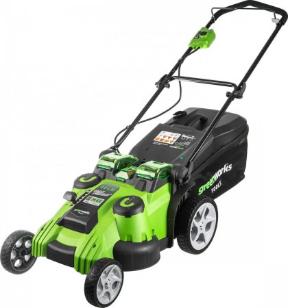 Аккумуляторная газонокосилка GREENWORKS G40LM49DBK4 2500207VB - Фото 1