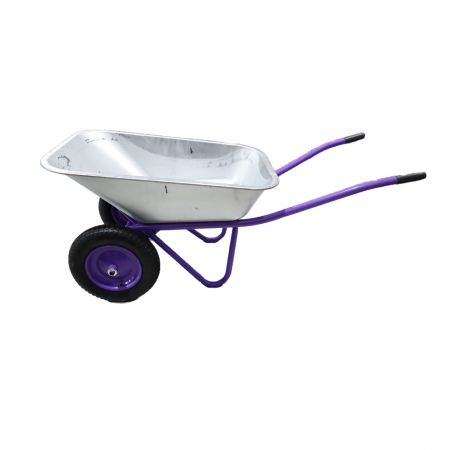 Тачка строительная двухколесная БТМ WB5009M2-100 сиреневая  - Фото 1