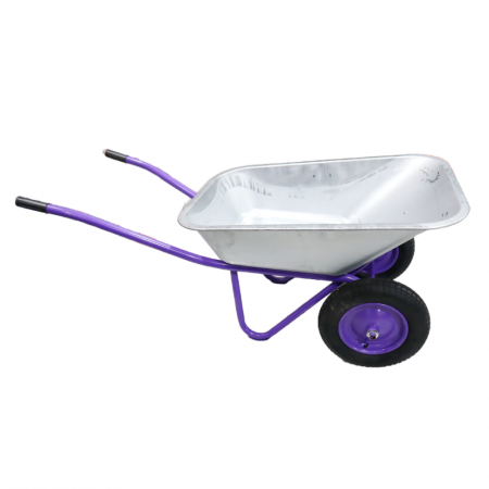 Тачка строительная двухколесная БТМ WB5009M2-100 сиреневая  - Фото 2