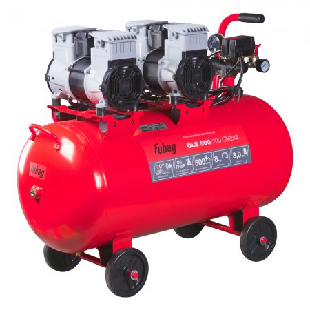 Компрессор безмасляный малошумный FUBAG OLS 500/100 CM2х2 646075 - Фото 1 Компрессор безмасляный малошумный FUBAG OLS 500/100 CM2х2 646075 - Фото 1