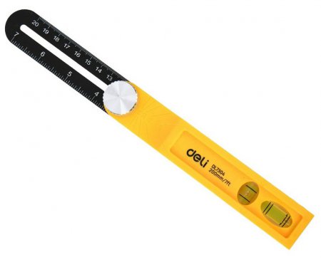 Угломер переставной - малка с пузырьковым уровнем DELI DL7304