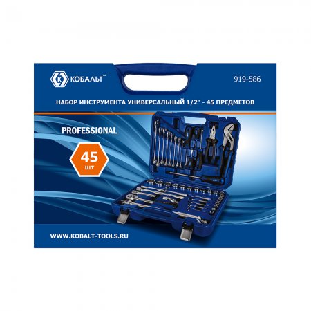 Набор инструмента универсальный КОБАЛЬТ 919-586 - Фото 4