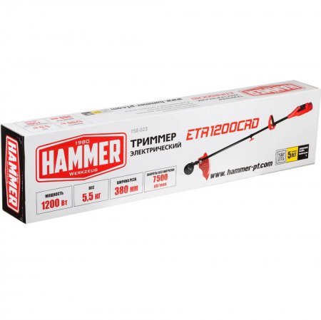 Триммер электрический HAMMER ETR1200CRD 647931 - Фото 6