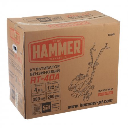 Культиватор бензиновый Hammer RT-40A 66696 - Фото 3