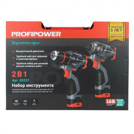 Набор аккумуляторный ProfiPower 2в1 ProfiSet 2A16 E0227 - Фото 6