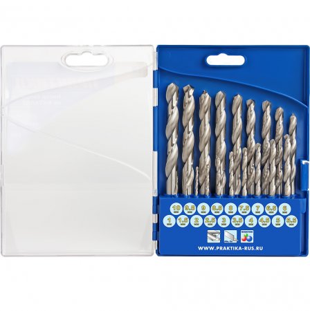 Набор сверл по металлу Практика 640-308 - Фото 1 Набор сверл по металлу Практика 640-308 - Фото 1