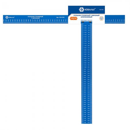 Угольник столярный Т-образный КОБАЛЬТ 916-561 - Фото 1