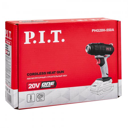 Аккумуляторный фен строительный PIT PHG20H-550A SOLO без АКБ и ЗУ - Фото 3