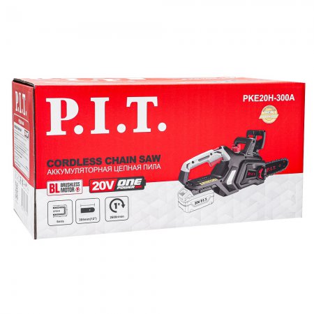 Аккумуляторная цепная пила PIT PKE20H-300A без АКБ и ЗУ - Фото 2 Аккумуляторная цепная пила PIT PKE20H-300A без АКБ и ЗУ - Фото 2