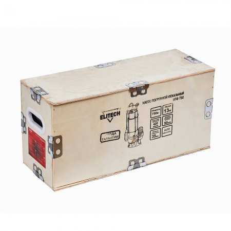 Насос погружной фекальный ELITECH НПФ750 - Фото 6