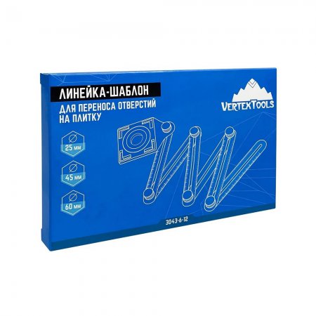 Линейка-шаблон для переноса отверстий на плитку Vertex 3043-6-12  - Фото 5