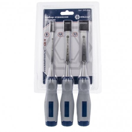 Набор стамесок плоских КОБАЛЬТ 245-664 - Фото 2