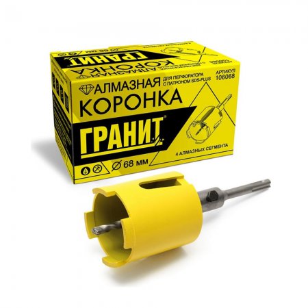 Алмазная коронка ГРАНИТ 106068 - Фото 1 Алмазная коронка ГРАНИТ 106068 - Фото 1