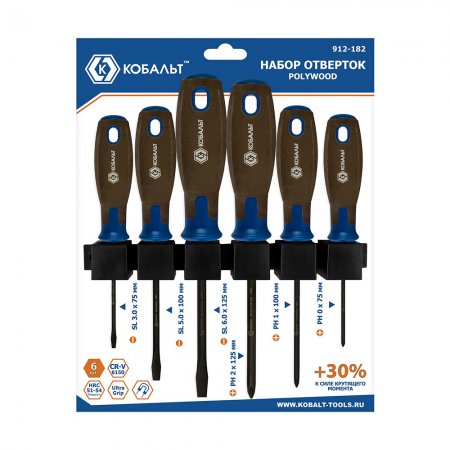 Набор отверток КОБАЛЬТ 912-182 - Фото 2