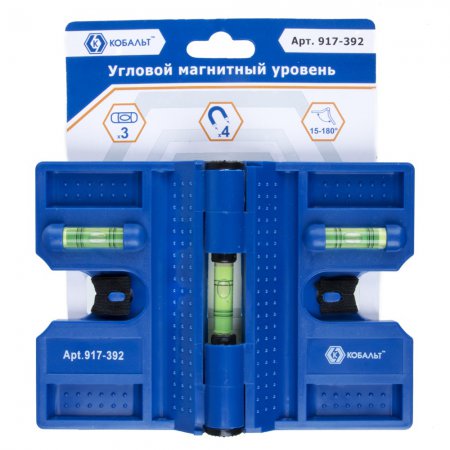 Угловой уровень строительный КОБАЛЬТ 917-392 - Фото 1