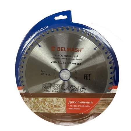 Диск пильный BELMASH 250x3,0/2,0x32/30, 56T RD141A