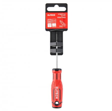 Отвертка крестовая ELITECH PZ0x75мм 211301 - Фото 4