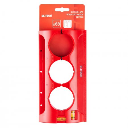 Шаблон для сверления розеток с уровнем ELITECH 320901 - Фото 4