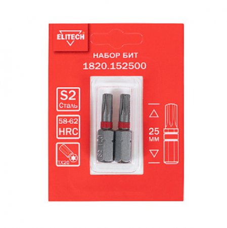 Набор бит ELITECH 1820.152500 - Фото 2 Набор бит ELITECH 1820.152500 - Фото 2