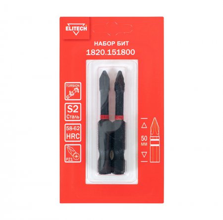 Набор ударных бит ELITECH 1820.151800 - Фото 2 Набор ударных бит ELITECH 1820.151800 - Фото 2