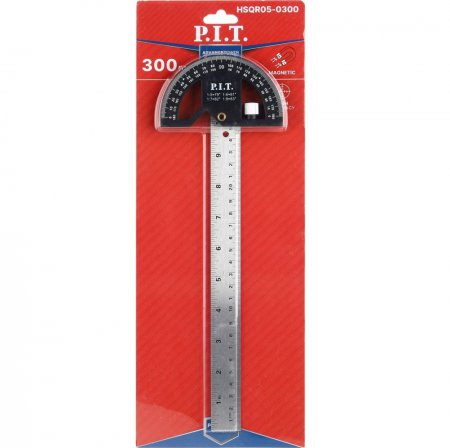 Транспортир с линейкой P.I.T. HSQR05-0300 - Фото 2