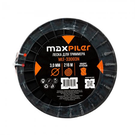 Леска для триммера MAXPILER MLT-33003N - Фото 2 Леска для триммера MAXPILER MLT-33003N - Фото 2