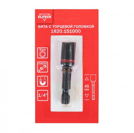 Бита с торцевой головкой ELITECH 1820.151000 - Фото 2