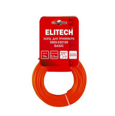 Леска для триммера ELITECH 0809.030100