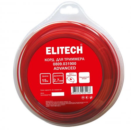 Леска для триммера ELITECH 0809.031900