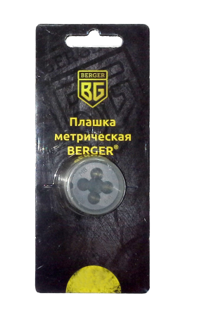 Плашка метрическая BERGER BG1001 М3х0,5 мм 