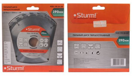 Диск пильный STURM 9020-190-30-24T 190*30*24T