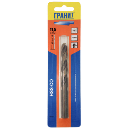 Сверло по металлу HSS-Co Гранит 165007 Сверло по металлу HSS-Co Гранит 165007