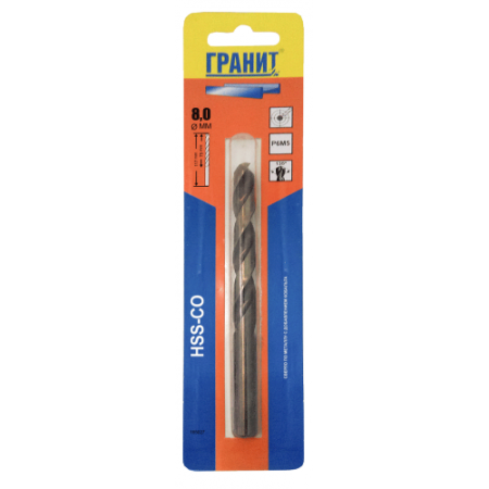 Сверло по металлу HSS-Co ГРАНИТ 165027 Сверло по металлу HSS-Co ГРАНИТ 165027
