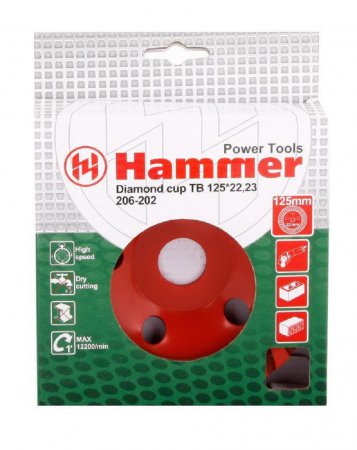 Чашка алмазная турбо Hammer Flex 206-202 CUP TB