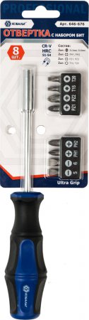 Отвертка рукоятка с набором бит КОБАЛЬТ Ultra Grip 646-676 