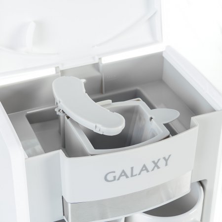 Кофеварка электрическая Galaxy GL 0708 белая - Фото 2