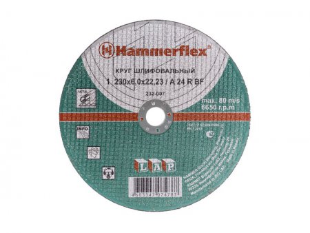 Круг шлифовальный по металлу Hammer Flex 232-007 A 24 R BF