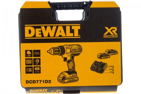 Аккумуляторная дрель-шуруповерт DeWalt DCD771D2-KS  - Фото 3