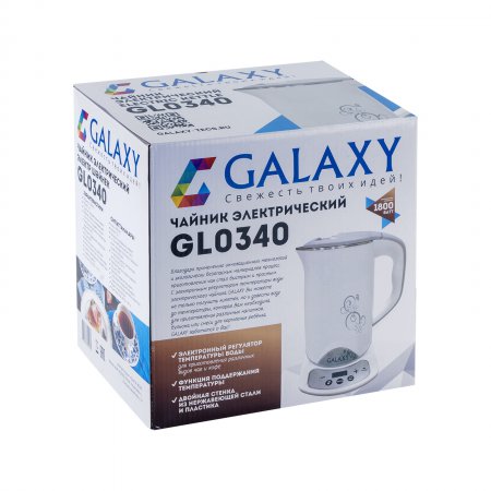 Чайник электрический белый Galaxy GL 0340  - Фото 2
